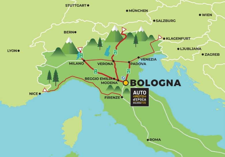 mapa bologna