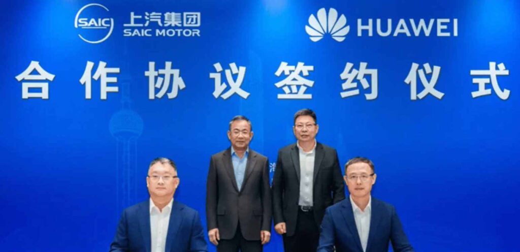 SAIC a Huawei podpis partnerstva